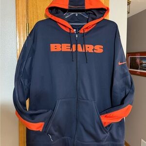 Men’s Nike 3X Chicago BEARS full zip hoodie EUC
